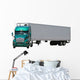 Green Semi Wall Decal