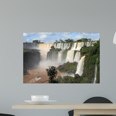 Argentina Iguazu Waterfalls Wall Decal shown on a wall