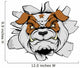 Bulldog Head Crashing through Wall Decal