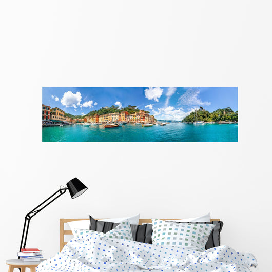 Portofino Mediterranean Panorama Wall Decal