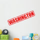 WASHINGTON red stamp text Wall Decal