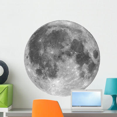 Full Moon Wall Decal shown on a wall