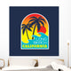 California Santa Monica beach - vector illustration concept Wall Decal