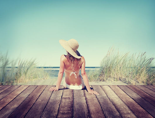 Woman Wearing Bikini in a Summer Vacation Wall Decal