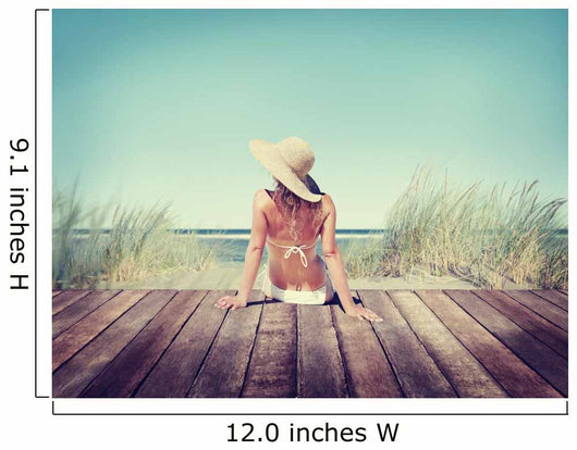 Woman Wearing Bikini in a Summer Vacation Wall Decal