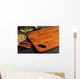 Different spices and herbs with cutting board Wall Decal