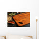 Different spices and herbs with cutting board Wall Decal