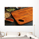 Different spices and herbs with cutting board Wall Decal