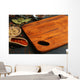Different spices and herbs with cutting board Wall Decal