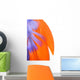 Colorful Feathers Closeup - Orange Wall Decal