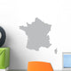 grey map of France Wall Decal