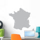 grey map of France Wall Decal