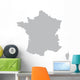 grey map of France Wall Decal