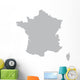 grey map of France Wall Decal