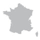 grey map of France Wall Decal