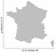 grey map of France Wall Decal