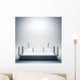 Empty white boxing ring. Wall Decal