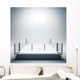 Empty white boxing ring. Wall Decal