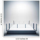 Empty white boxing ring. Wall Decal