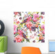 Seamless Floral Watercolor Background Wall Decal