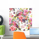 Seamless Floral Watercolor Background Wall Decal