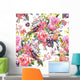 Seamless Floral Watercolor Background Wall Decal
