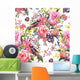 Seamless Floral Watercolor Background Wall Decal