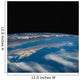 Baja California from space. Stars in the background. Wall Decal