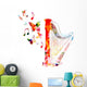 Colorful music background. Vector Wall Decal