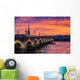 Coucher de soleil sur Bordeaux Wall Decal