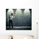 Screaming with megaphone on the wall Wall Decal