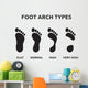 Foot Arch Types Wall Decal Sticker Set