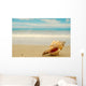 Conch shell on beach Wall Decal