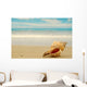 Conch shell on beach Wall Decal