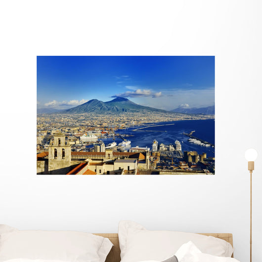 Naples and Vesuvius panoramic view, Napoli, Italy Wall Decal