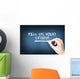 Tell us your story text on blackboard Wall Decal