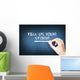 Tell us your story text on blackboard Wall Decal