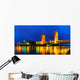 Panorama of Golden Gates drawbridge in Sacramento Wall Decal