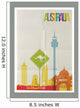 Travel Australia landmarks skyline vintage poster Wall Decal