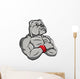 Bulldog Strong Mascot Wall Decal