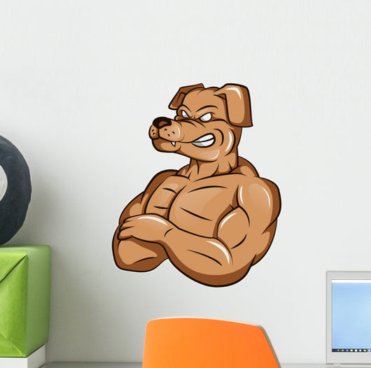 Dog Strong Mascot Wall Decal