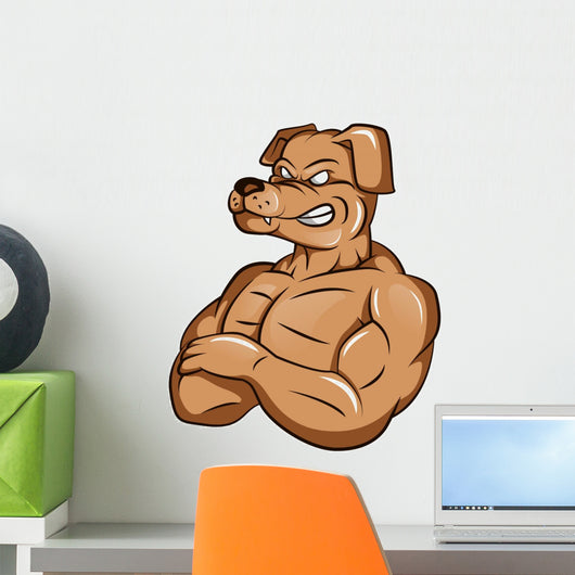 Dog Strong Mascot Wall Decal