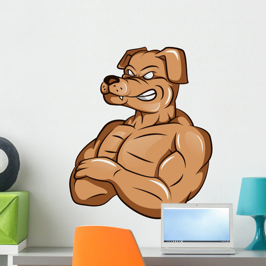 Dog Strong Mascot Wall Decal