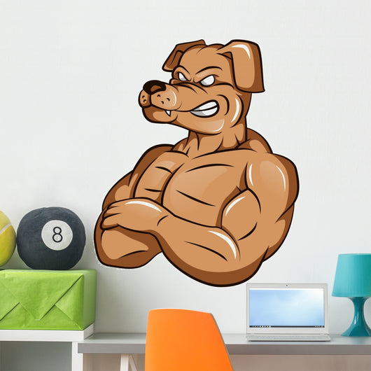 Dog Strong Mascot Wall Decal