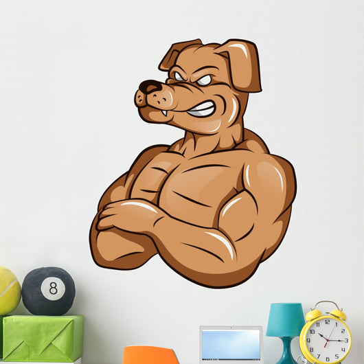 Dog Strong Mascot Wall Decal