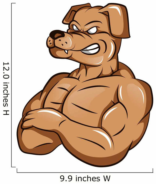 Dog Strong Mascot Wall Decal
