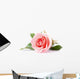 pink rose flower on white background Wall Decal