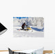 Athlete on a snowmobile Wall Decal