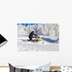 Athlete on a snowmobile Wall Decal
