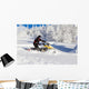 Athlete on a snowmobile Wall Decal